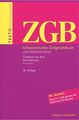 Abbildung von Raveane / von Bary | TEXTO ZGB | 18. Auflage | 2026 | beck-shop.de