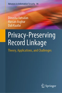 Abbildung von Vatsalan / Asghar | Privacy-Preserving Record Linkage | 1. Auflage | 2026 | beck-shop.de