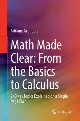 Abbildung von Gründers | Math Made Clear: From the Basics to Calculus | 1. Auflage | 2026 | beck-shop.de