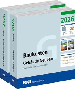 Abbildung von BKI Baukosteninformationszentrum Deutscher Architektenkammern | BKI Baukosten Gebäude + Bauelemente Neubau 2026 - Kombi Teil 1-2 | 1. Auflage | 2026 | beck-shop.de
