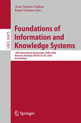 Abbildung von Turhan / Virtema | Foundations of Information and Knowledge Systems | 1. Auflage | 2026 | beck-shop.de