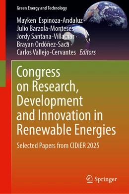 Abbildung von Espinoza-Andaluz / Barzola-Monteses | Congress on Research, Development and Innovation in Renewable Energies | 1. Auflage | 2026 | beck-shop.de