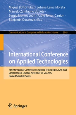 Abbildung von Botto-Tobar / Lema Moreta | International Conference on Applied Technologies | 1. Auflage | 2026 | beck-shop.de