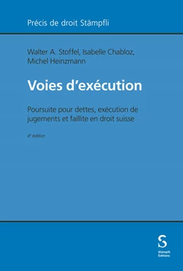 Abbildung von Stoffel / Chabloz | Voies d'exécution | 4. Auflage | 2026 | beck-shop.de