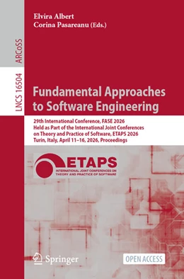 Abbildung von Albert / Pasareanu | Fundamental Approaches to Software Engineering | 1. Auflage | 2026 | beck-shop.de