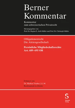 Abbildung von Vischer | Persönliche Mitgliedschaftsrechte (Art. 689–695 OR) | 1. Auflage | 2026 | beck-shop.de