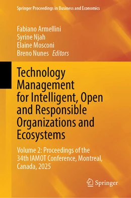 Abbildung von Armellini / Njah | Technology Management for Intelligent, Open and Responsible Organizations and Ecosystems | 1. Auflage | 2026 | beck-shop.de