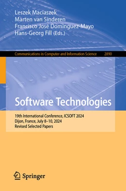 Abbildung von Maciaszek / van Sinderen | Software Technologies | 1. Auflage | 2026 | beck-shop.de