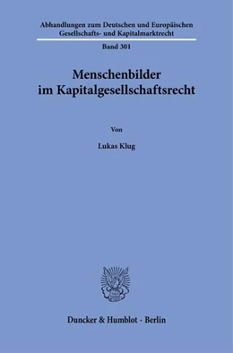 Abbildung von Klug | Menschenbilder im Kapitalgesellschaftsrecht | 1. Auflage | 2026 | beck-shop.de