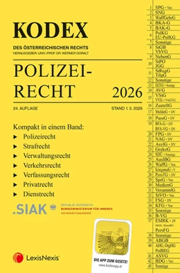 Abbildung von KODEX Polizeirecht 2026 | 24. Auflage | 2026 | beck-shop.de