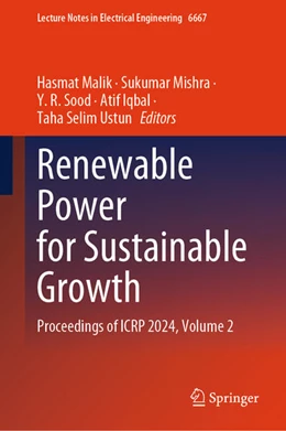 Abbildung von Malik / Mishra | Renewable Power for Sustainable Growth | 1. Auflage | 2026 | beck-shop.de