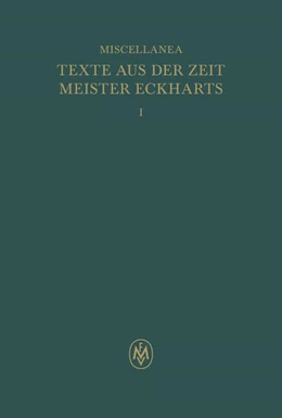 Abbildung von Beccarisi | Miscellanea: Texte aus der Zeit Meister Eckharts I | 1. Auflage | 2025 | beck-shop.de