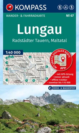 Abbildung von KOMPASS Wanderkarte 67 Lungau, Radstädter Tauern, Maltatal 1:40.000 | 2. Auflage | 2026 | beck-shop.de