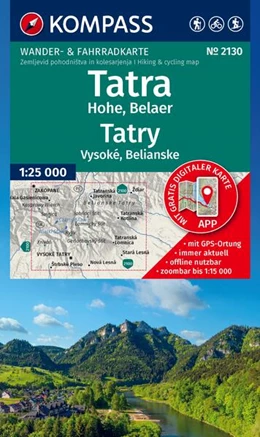Abbildung von KOMPASS Wanderkarte 2130 Tatra Hohe, Belaer / Tatry, Vysoké, Belianske 1:25.000 | 3. Auflage | 2026 | beck-shop.de