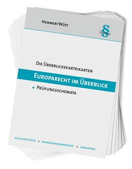 Abbildung von Hemmer / Wüst | Die Überblickskarteikarten Europarecht im Überblick | 8. Auflage | 2026 | beck-shop.de