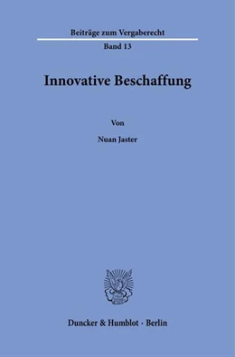 Abbildung von Jaster | Innovative Beschaffung | 1. Auflage | 2026 | beck-shop.de