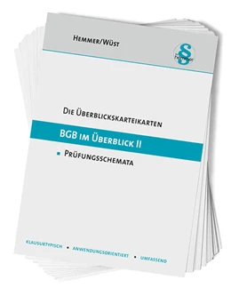 Abbildung von Hemmer / Wüst | Die Überblickskarteikarten BGB im Überblick II - Nebengebiete | 13. Auflage | 2026 | beck-shop.de
