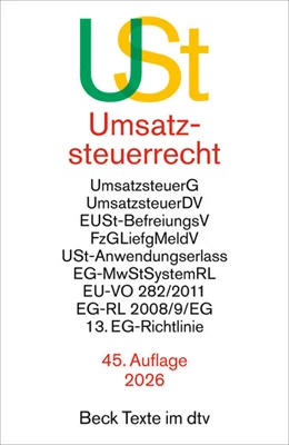 Abbildung von Umsatzsteuerrecht. USt | 45. Auflage | 2026 | beck-shop.de