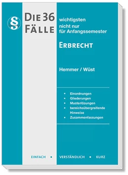 Abbildung von Hemmer / Wüst | Die 36 wichtigsten Fälle Erbrecht | 11. Auflage | 2026 | beck-shop.de