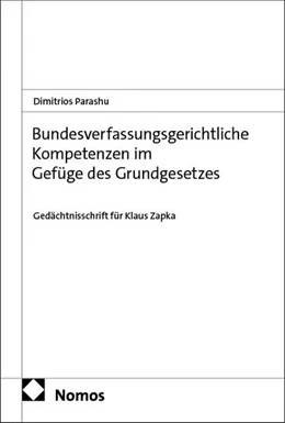 Abbildung von Parashu | Bundesverfassungsgerichtliche Kompetenzen im Gefüge des Grundgesetzes | 1. Auflage | 2026 | beck-shop.de