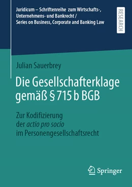 Abbildung von Sauerbrey | Die Gesellschafterklage gemäß § 715b BGB | 1. Auflage | 2026 | beck-shop.de
