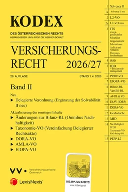 Abbildung von Doralt | KODEX Versicherungsrecht Band II 2026 | 28. Auflage | 2026 | beck-shop.de