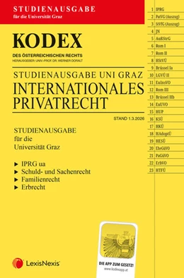 Abbildung von Doralt | KODEX Internationales Privatrecht für die Uni Graz | 1. Auflage | 2026 | beck-shop.de