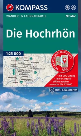 Abbildung von KOMPASS Wanderkarte 462 Die Hochrhön 1:25.000 | 2. Auflage | 2026 | beck-shop.de
