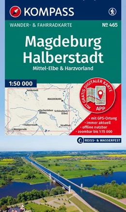 Abbildung von KOMPASS Wanderkarte 465 Magdeburg, Halberstadt, Mittel-Elbe & Harzvorland 1:50.000 | 1. Auflage | 2026 | beck-shop.de