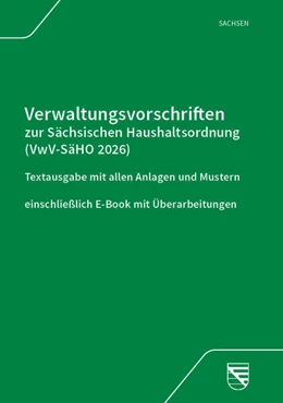 Abbildung von VwV zur Sächsischen Haushaltsordnung (VwV-SäHO 2026) | 1. Auflage | 2026 | beck-shop.de