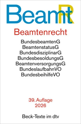 Abbildung von Beamtenrecht. BeamtR | 39. Auflage | 2026 | beck-shop.de