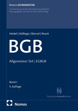 Abbildung von Heidel / Hüßtege | Bürgerliches Gesetzbuch: Allgemeiner Teil | EGBGB | 5. Auflage | 2026 | beck-shop.de