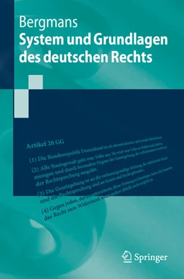 Abbildung von Bergmans | System und Grundlagen des deutschen Rechts | 1. Auflage | 2026 | beck-shop.de