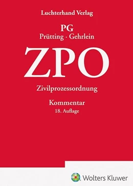 Abbildung von Prütting / Gehrlein | ZPO - Kommentar | 18. Auflage | 2026 | beck-shop.de