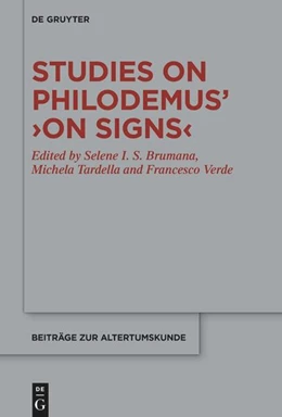 Abbildung von Brumana / Tardella | Studies on Philodemus' >On Signs< | 1. Auflage | 2026 | beck-shop.de