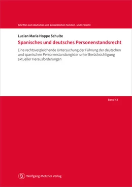 Abbildung von Hoppe Schulte | Spanisches und deutsches Personenstandsrecht | 1. Auflage | 2026 | beck-shop.de