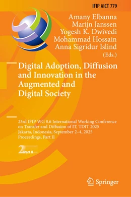 Abbildung von Elbanna / Janssen | Digital Adoption, Diffusion and Innovation in the Augmented and Digital Society | 1. Auflage | 2026 | beck-shop.de