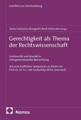 Abbildung von Mangold / Völzmann | Gerechtigkeit als Thema der Rechtswissenschaft | 1. Auflage | 2026 | beck-shop.de