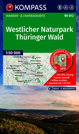 Abbildung von KOMPASS Wanderkarte 812 Westlicher Naturpark Thüringer Wald 1:50.000 | 2. Auflage | 2026 | beck-shop.de