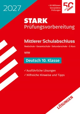 Abbildung von STARK Lösungen zu Deutsch - Mittlerer Schulabschluss (MSA) 2027 NRW - Prüfungsvorbereitung | 23. Auflage | 2026 | beck-shop.de