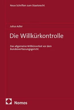 Abbildung von Adler | Die Willkürkontrolle | 1. Auflage | 2026 | beck-shop.de
