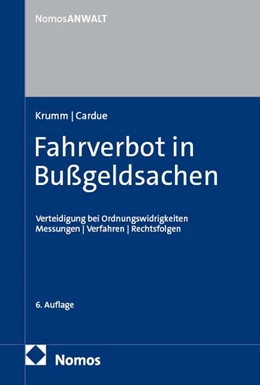 Abbildung von Krumm / Cardue | Fahrverbot in Bußgeldsachen | 6. Auflage | 2026 | beck-shop.de
