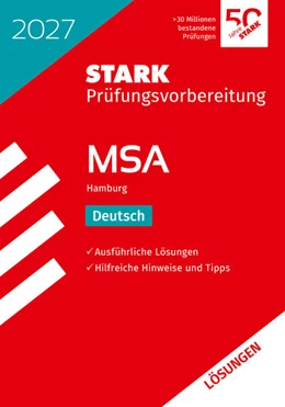 Abbildung von STARK Lösungen zu Deutsch - MSA 2027 Hamburg - Prüfungsvorbereitung | 22. Auflage | 2026 | beck-shop.de