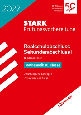 Abbildung von STARK Lösungen zu Mathematik - Realschulabschluss 2027 Niedersachsen - Prüfungsvorbereitung | 22. Auflage | 2026 | beck-shop.de