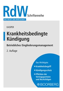 Abbildung von Kasper | Krankheitsbedingte Kündigung | 2. Auflage | 2026 | beck-shop.de