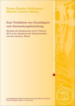 Abbildung von Kollmann / Carrier | Zum Verhältnis von Grundlagen- und Anwendungsforschung | 1. Auflage | 2016 | beck-shop.de