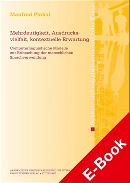 Abbildung von Pinkal | Mehrdeutigkeit, Ausdrucksvielfalt, kontextuelle Erwartung | 1. Auflage | 2021 | beck-shop.de