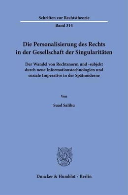 Abbildung von Salihu | Die Personalisierung des Rechts in der Gesellschaft der Singularitäten | 1. Auflage | 2026 | beck-shop.de