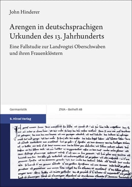 Abbildung von Hinderer | Arengen in deutschsprachigen Urkunden des 13. Jahrhunderts | 1. Auflage | 2026 | beck-shop.de