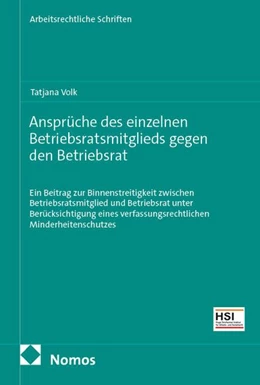 Abbildung von Volk | Ansprüche des einzelnen Betriebsratsmitglieds gegen den Betriebsrat | 1. Auflage | 2026 | beck-shop.de